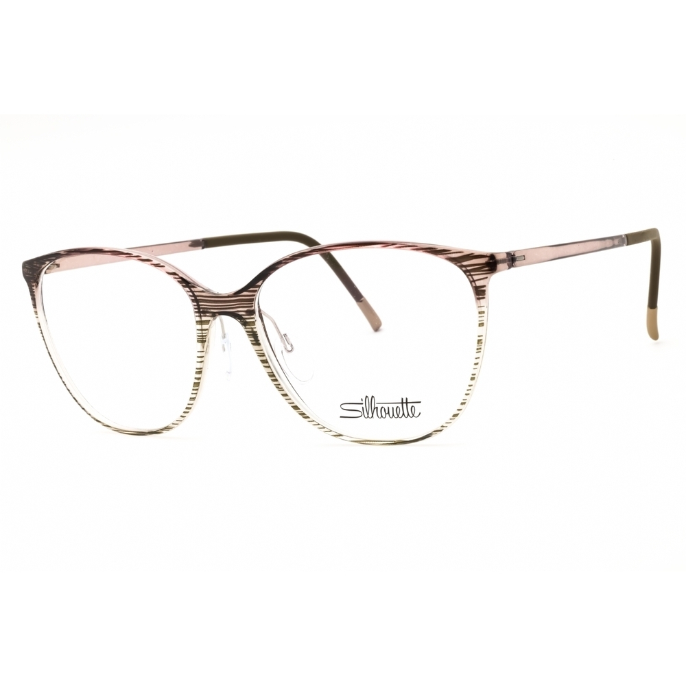 NWT Silhouette SPX Illusion Fullrim 1601/75 Dark Olive Cat Eye 54mm Eyeglasses